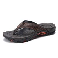 Mens sandals slippers 2023 cross-border new breathable mens beach shoes summer leisure peep-toe flip-flops undertakes