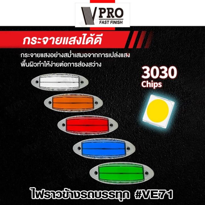 vpro-ve71-ไฟราวข้างติดรถ-2ชิ้น-ไฟราวข้างรถบรรทุก-dc12-24v-ไฟled-ไฟราวข้าง-ไฟประดับรถ-ไฟติดรถ-ไฟแต่งรถ-ไฟข้างรถ-รถบรรทุก-รถตู้-โคมไฟรถพ่วง-รถกระบะ-รถพ่วง-fsa