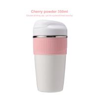 Double-drink Thermos Cup Coffee Cup Childrens Vacuum Cup Stainless Steel Straw Cup High-value Business Car Portable Water Cup