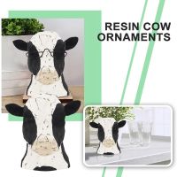 Wooden Bull Eyeglass Holder Cow Head Wearing Glasses Statues Cow Shaped Glasses Display Stand