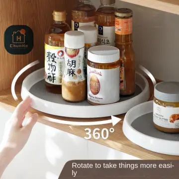 7pcs/set, Multifunctional Revolving Spice Rack with 6 Spice Jars- Organize  and Store Spices and Seasonings for Countertop or Cabinet - Kitchen