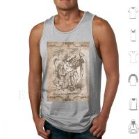 Alice In-Time For Croquet Tank Tops Vest Sleeveless Alice Alice In Tea Party Fun Vintage Steampunk Queen Of Hearts