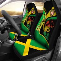 Jamaica Car Seat Covers Jamaican Lion With Coat Of Arms Amazing Pack of 2 Universal Front Seat Protective Cover