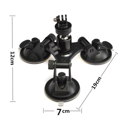 Low-angle Windproof Fixed Car Sucker Suction Cup For Insta360 One RS R X2 GoPro 10 9 DJI Osmo Action 2 Xiaomi yi Gimbal Adapter