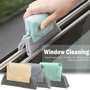 Groove Cleaning Tool Creative Window Groove Cleaning Cloth Window Cleaning  Brush Windows Slot Cleaner Brush 2 In 1Groove Brush