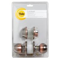 ?สินค้าขายดี!! ลูกบิดหัวกลม+DEAD BOLT YALE CB-9217 US11 ลูกบิดประตู ลูกบิด ลูกบิดสแตนเลส YALE CB-9217 US11 AC KNOB + DEA