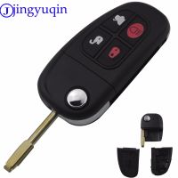 Jingyuqin รีโมทพับ Flid 4ปุ่มรถสำหรับ Jaguar XJ8 S-Type X-Type 2002-2008