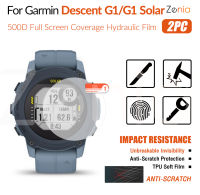 Zenia 2PCS HD แบบเต็มหน้าจอขอบโค้งเต็มรูปแบบฟิล์มกันรอยสำหรับ Garmin Descent G1 Solar นาฬิกาสมาร์ท HD 9H ล่องหนล่องหนที่มองไม่เห็นฟิล์ม TPU อ่อนฟิล์มป้องกันฟิล์มป้องกันการระเบิดป้องกันรอยขีดข่วน