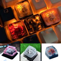 Mechanical Keyboard DIY Customized Resin Keycap Craftsman Male ESC Key Gift List Fuji Mountain Transparent Keycap