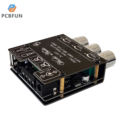 pcbfun Zk-302t โมดูลบอร์ดขยายกำลังเสียงระบบดิจิตอล BL 2.0สเตอริโอช่องสัญญาณคู่30W + 30W พร้อมโมดูลสูงและต่ำโทน