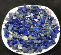 Lazuli ก้อนกรวดคริสตัลควอตซ์สีน้ำเงินขัดเงาธรรมชาติ50ก. อุปกรณ์ตกแต่ง8-15มม.