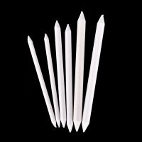 【▼Hot Sales▼】 wangyuqiang 6ชิ้นแท่งที่เกลี่ยลายดินสอศิลปะสเกตช์ Tortillo สีขาวปากกาวาดเครื่องมือกระดาษข้าวสำหรับทำเงาพื้นที่มืด