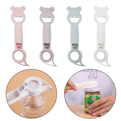 Multifunctional 4 in 1 Bottle Opener Manual Can Openers Lid Remover Household Corkscrew Kitchen Accessories