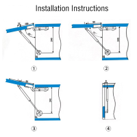 Soft Close Hinge Adjustable Gas Strut Hinge Gas Strut Lid Stay Cabinet Door Hinge Lift Hydraulic Hinge