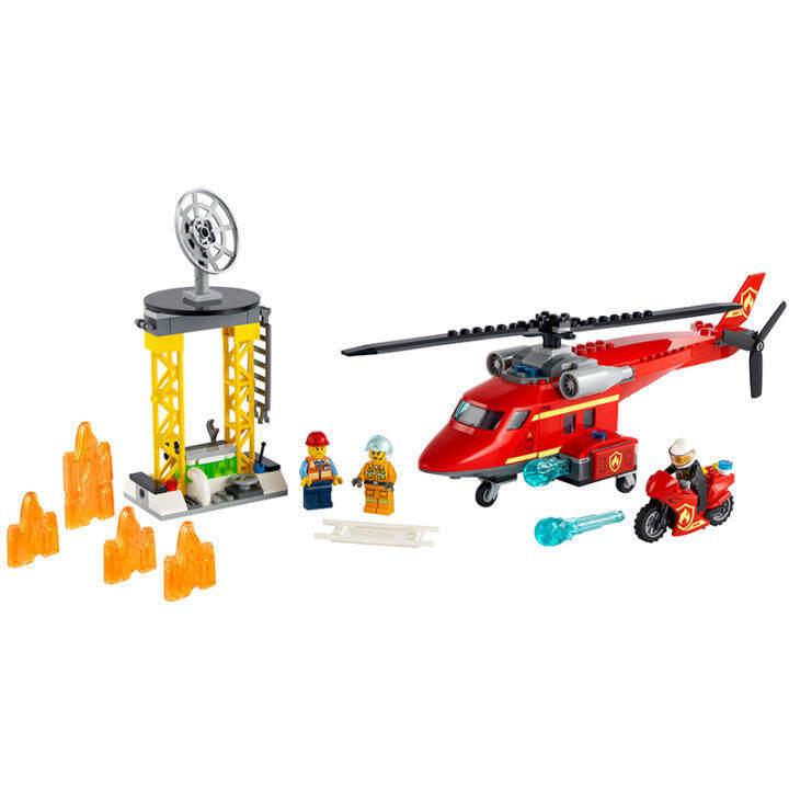 lego-lego-city-series-60281-fire-rescue-helicopter-childrens-puzzle-building-blocks-toy-model