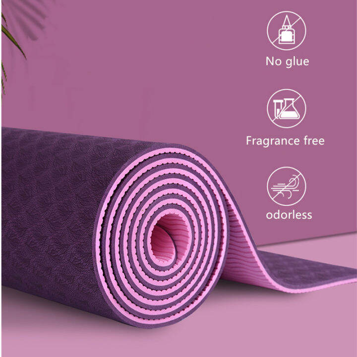 TPE Material Twoside Yoga Mat 6MM Nonslip HighDensity Yoga Matt For