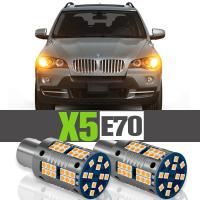 สัญญาณไฟเลี้ยวด้านหลัง LED สำหรับ2X รถยนต์ E70 X5 2007-2013 2008 2009 2010 2011 2012