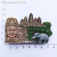 Cambodia Angkor Wat Khmer Smile Elephant Stereo Travel Souvenir Magnet Fridge Magnet