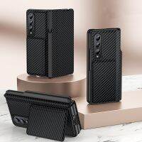 ตัวยึดกระเป๋าใส่บัตรแบบ2 In 1เคสหนังสำหรับ Samsung Galaxy Z Fold 3 4 5G ช่องเสียบปากกาด้านข้างโทรศัพท์ดีไซน์เคสแม่เหล็กรวมกับทุกชุด