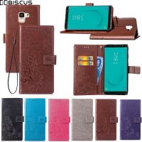 For Samsung Galaxy J6 2018 J 6 J6 Plus J600FN SM-J600F/DS SM-J610F/DS Case Luxury Flip Wallet Retro Leather Silicone Phone Cover