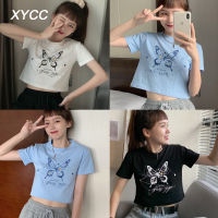 XYCC เสื้อยืดคอกลมแขนสั้นพิมพ์ลายผีเสื้อสำหรับผู้หญิง,เสื้อตัวบนใส่ฤดูร้อน