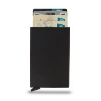 【CW】❅  Anti-theft ID Credit Card Holder Minimalist Porte Carte Thin Metal Wallets Bank Men