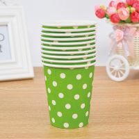 10pcsSet Dot Cup Color Paper Cup Birthday Party Decoration