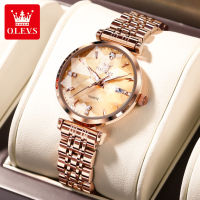 OLEVS 5536 Waterproof Fashion Watches For Women Quartz Stainless Steel Band Women Wristwatches Calendar