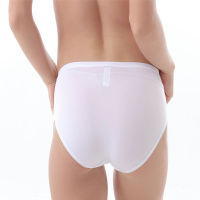 【cw】MiaoErSidai Middle-Waist White Briefs Women Solid Comfortable Panties y Girls Underwear SMLXL