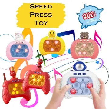 Pop Quick Push Bubbles Game Machine Kids Cartoon Fun Whac-A-Mole Squeezing  Toys Anti Stress Sensory Bubble Pop Fidget Toy Gifts