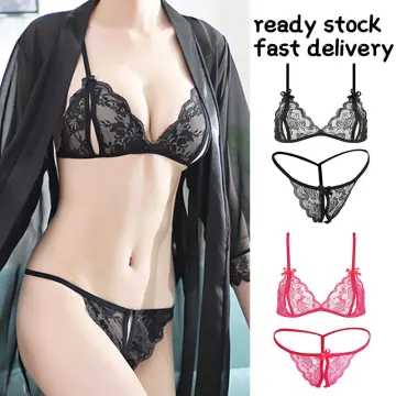 Buy online Grey Satin Bra And Panty Set from lingerie for Women by