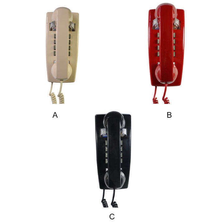 Bedroom Vintage Wall Mounted Metal Bell Corded Phone with Indicator