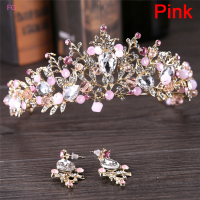 ?【Lowest price】FG มุกเจ้าสาวมงกุฎ handmade Tiara เจ้าสาวแถบคาดศีรษะคริสตัลแต่งงานราชินีมงกุฎ