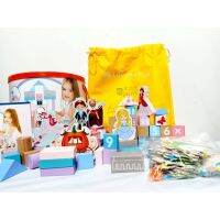 BarbieBaby ของเล่นเด็ก ของเล่นไม้ ของเล่นไม้ชุดสร้างปราสาทเจ้าหญิง 67 PCS มีประป๋องพร้อมถุงผ้าและจิ๊กซอว์