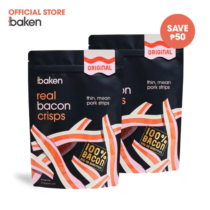BAKEN Real Bacon Crisps 100g Pack of 2 Lazada PH