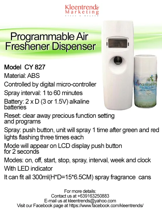 Air Freshener Dispenser Programmable Lazada PH