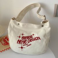 hot【DT】✑△✎  Fashion Canvas Messenger Large Capacity Embroidered Letters Handbags Soft Crossbody Female