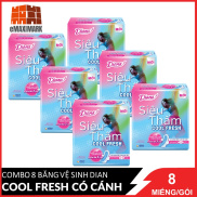 HCMCOMBO 6 Băng vệ sinh Diana Siêu thấm Cool Fresh 8 miếng gói X6