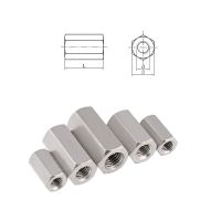 2Pcs 304สแตนเลสสตีล Hex สกรู Extension Coupling Nut Connector Nut M22 M24ความสูง30 40 50 60 70