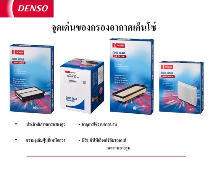 กรองอากาศเด็นโซ่-260300-0120-สำหรับ-toyota-vigo-2004-2015-fortuner-2004-2015-innova-2004-2015-hilux-tiger-2002-2004