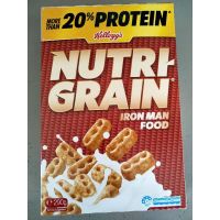 ⭐ Kelloggs Nutri Grain ธัญพืชข้าวสาลี,ข้าวโอ๊ต และข้าวโพด อบกรอบ แคลล็อกซ์ 290 g. ⭐