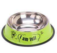 Stainless steel dog bowl sport travel Pet dog cat food feeder Outdoor Drinking Water Fountain pet feeding tool cartoon style