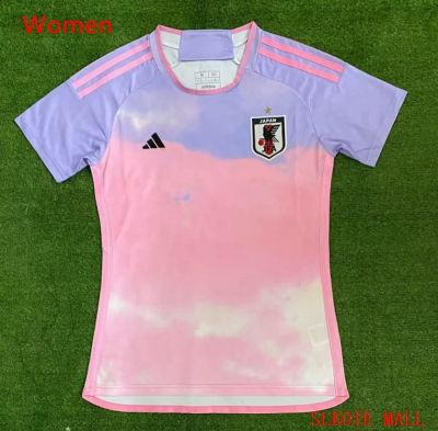 เสื้อเชิ้ตเสื้อแข่งฟุตบอลคุณภาพแบบไทยสำหรับผู้หญิง23/24เสื้อสไตล์ญี่ปุ่น