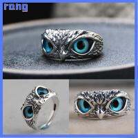 RANG วันแม่ Retro Animal Style ของขวัญ Vintage Ring Statement Ring Owl Eye Open Adjustable