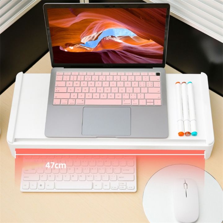 desktop-computer-shelf-monitor-base-office-storage-box-screen-office-desk-storage-rack-with-drawer-computor-holder