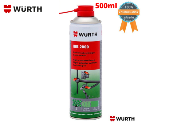 Hcmmỡ bò nước wurth hhs 2000 bôi trơn chịu nhiệt tốt 500ml made in germany - ảnh sản phẩm 1