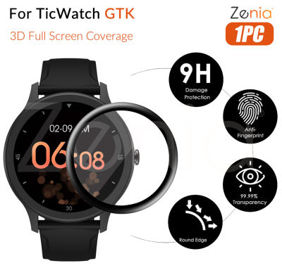 Zenia 1PC 20D HD เต็มรูปแบบหน้าจอขอบโค้งเต็มรูปแบบป้องกันฟิล์มสำหรับ TicWatch GTK กีฬาสมาร์ทนาฬิกา HD 9H 3D ป้องกันการระเบิดป้องกันฟิล์มอุปกรณ์เสริม