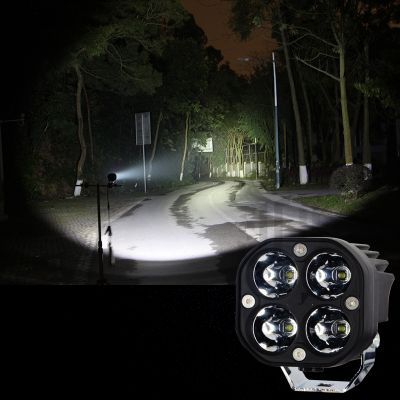 40w Motorcycle LED Driving Auxiliary Spotlight Fog Lamp ไฟตัดหมอกไฟหน้ารถจักรยานยนต์