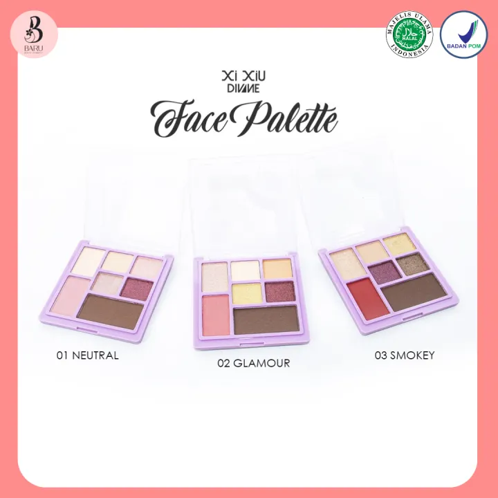 ⛄️BARU⛄️ XI XIU DIVINE FACE PALETTE Face Palette 4 in 1 Eyeshadow