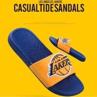 NBA Fashion mens slippers Size:40-44 รองเท้าแตะในร่ม รองเท้าลำลอง รองเท้าแตะชายหาด Lakers Celtics Rocket